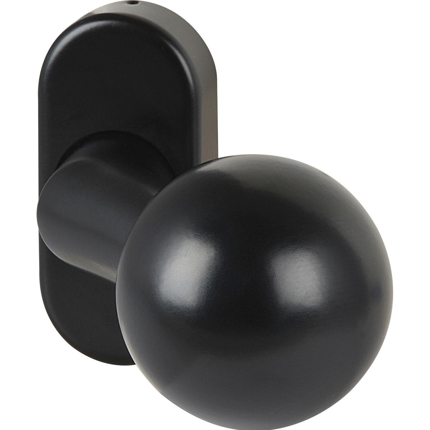 FSB, Türgriff + Fenstergriff, Türknopf 07 0846 auf Rosette, Gewinde M12, Aluminium tiefschwarz (Türknopf)