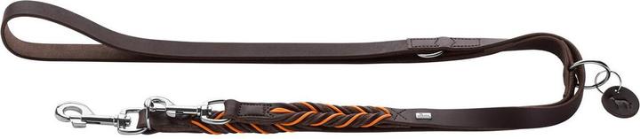 Actual product image Hunter Training leash Solid Education Cord 20/200, dark brown/orange - (69325) (Dog, General)