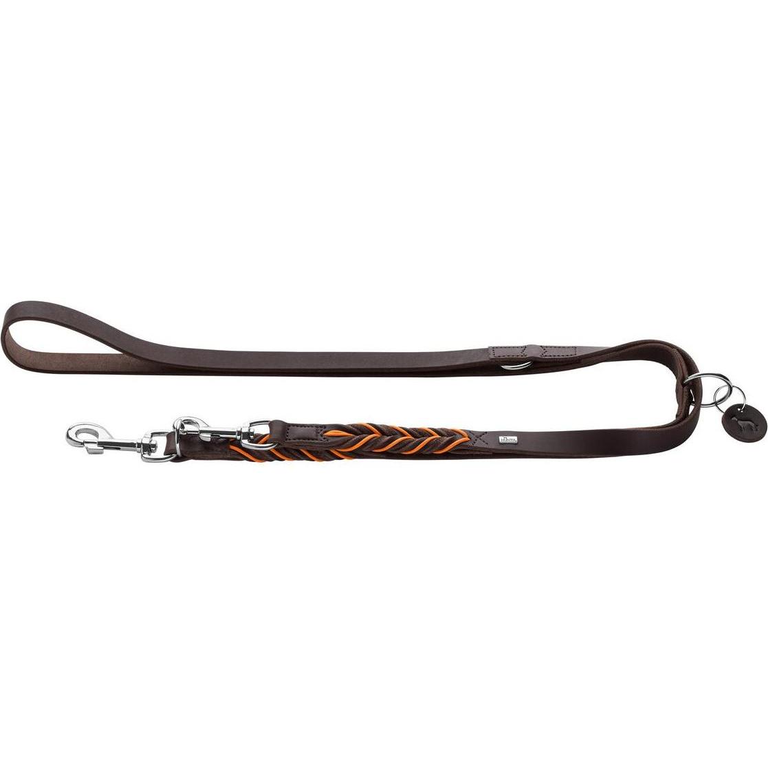 Hunter Training leash Solid Education Cord 20/200, dark brown/orange - (69325) (Hund, Allgemein), Halsband + Leine