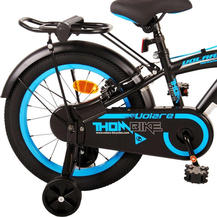 Image du produit Volare Thombike Kinderfiets - Jongens - 16 inch - Zwart Blauw - Twee Handremmen (16")