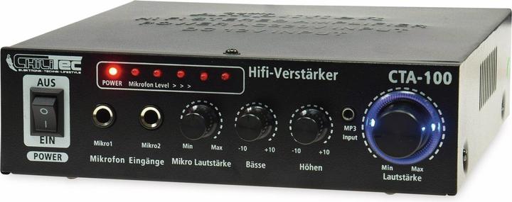 Actual product image Chilitec Mini HiFi Amplifier CTA-100, black (Amplifier)