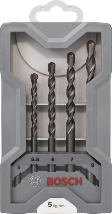 Actual product image Bosch Professional Zubehör Bosch Hartmetall Beton-Spiralbohrer- (5 mm, 5.5 mm, 6 mm, 7 mm, 8 mm)
