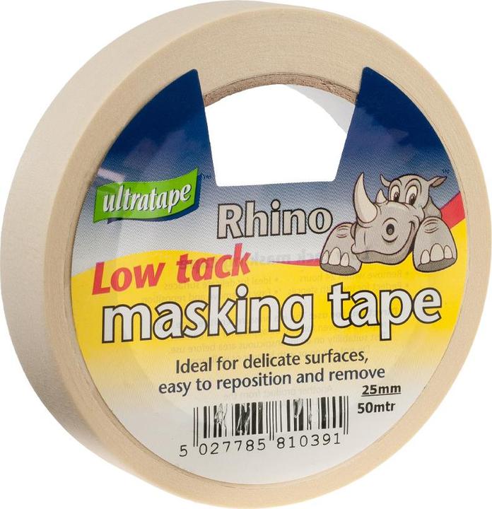 Ultratape Rhino Low Tack Masking Tape 25mm x 50m (25 mm)