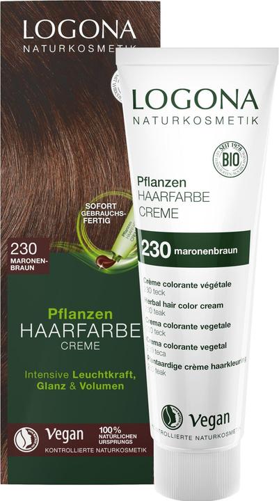 Actual product image Logona Herbal Hair Colour Cream (230 chestnut brown)