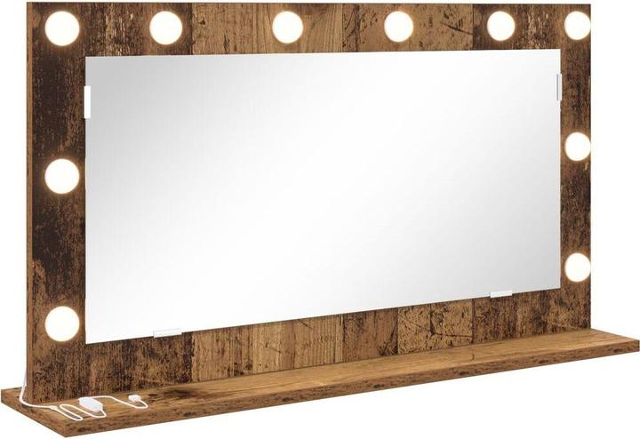 Produktbild VidaXL Schminkspiegel Alter Holz-Look Holz, Glas 80 x 45 x 18 cm Spiegel
