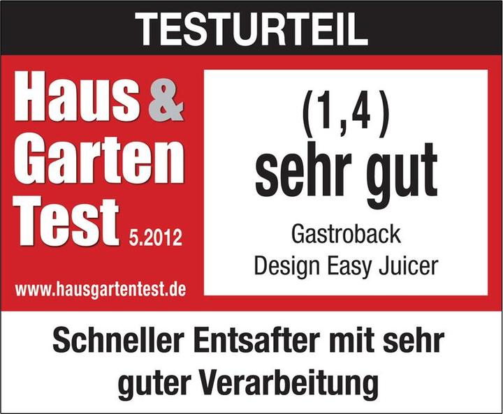 Actual product image Gastroback Vital Juicer Pro Juicer