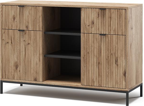 Actual product image Vichy Kommode Eliza, Viking Oak, 120 x 81.2 cm mit 2 Schubladen und 2 Türen