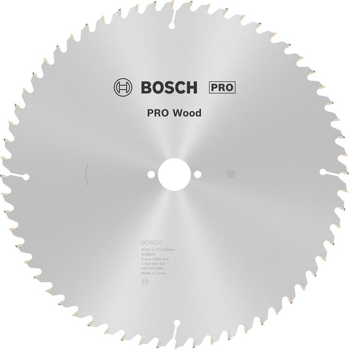Image du produit Bosch Professional Zubehör Lame de scie circulaire PRO Wood, 315 x 3.2 x 30 mm