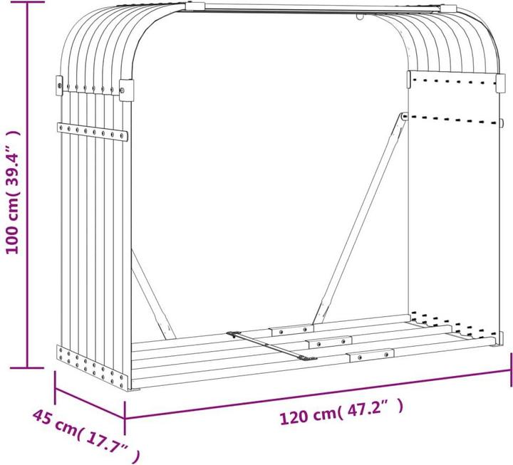 Image du produit vidaXL Kaminholzhalter