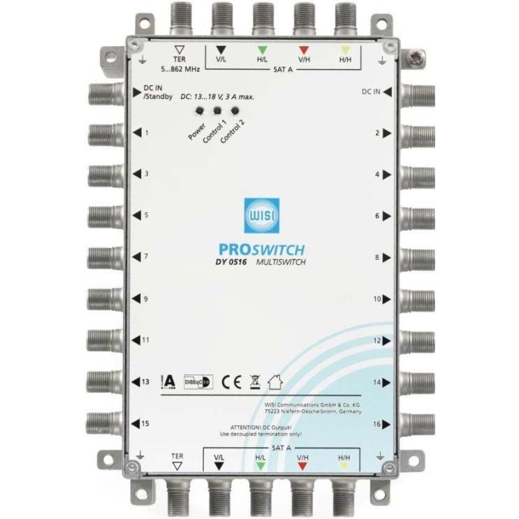 WISI PROSWITCH Multischalter DY0516 5in16 Kaskade/Stand alone TERR. passiv (Multischalter), SAT Zubehör, Weiss