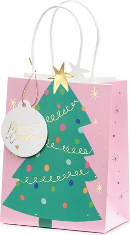 Produktbild Partydeco Gift bag Christmas tree, mix, 14x20.5x8cm (1 pkt / 1 pc.) (1 Stück)