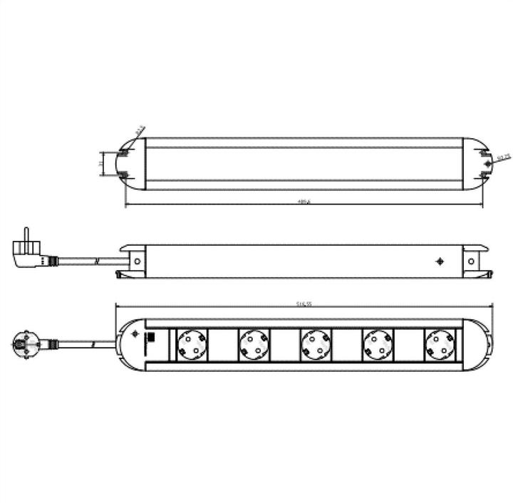 Image du produit Bachmann Rallonge PRIMO (5x, CEE 7/3, 1.75 m)