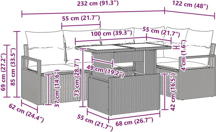 Produktbild vidaXL Modulare Sofagarnitur