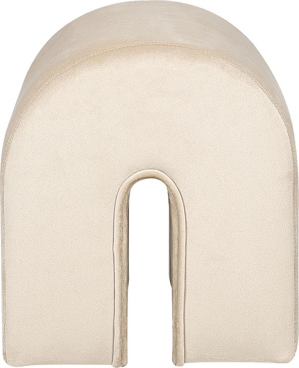 Immagine prodotto Beliani Pouf in tessuto di velluto beige 35 x 42 x 42 cm MODOC