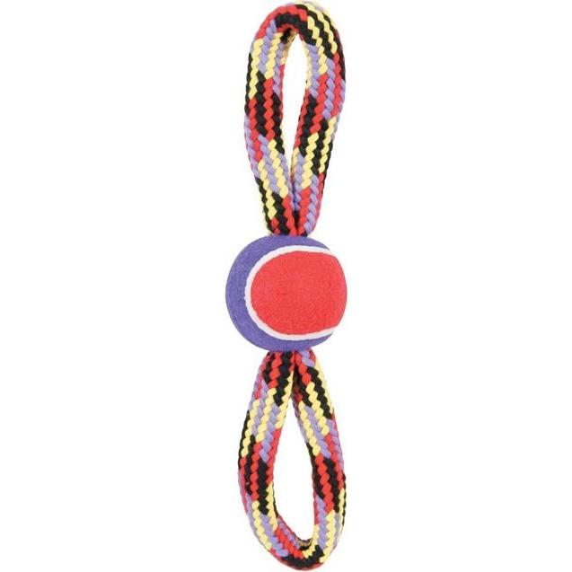 Zolux FIG. 8 TENNIS BALL ROPE 36CM, Hundespielzeug