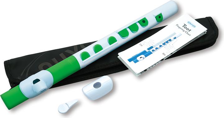 Nuvo N430T TooT2.0 Children's Transverse Flute in C, White-Green (Transverse flute)