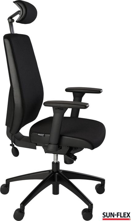 Sun-Flex OFFICECHAIR HB, Onyx Black Sort 703x380x640mm