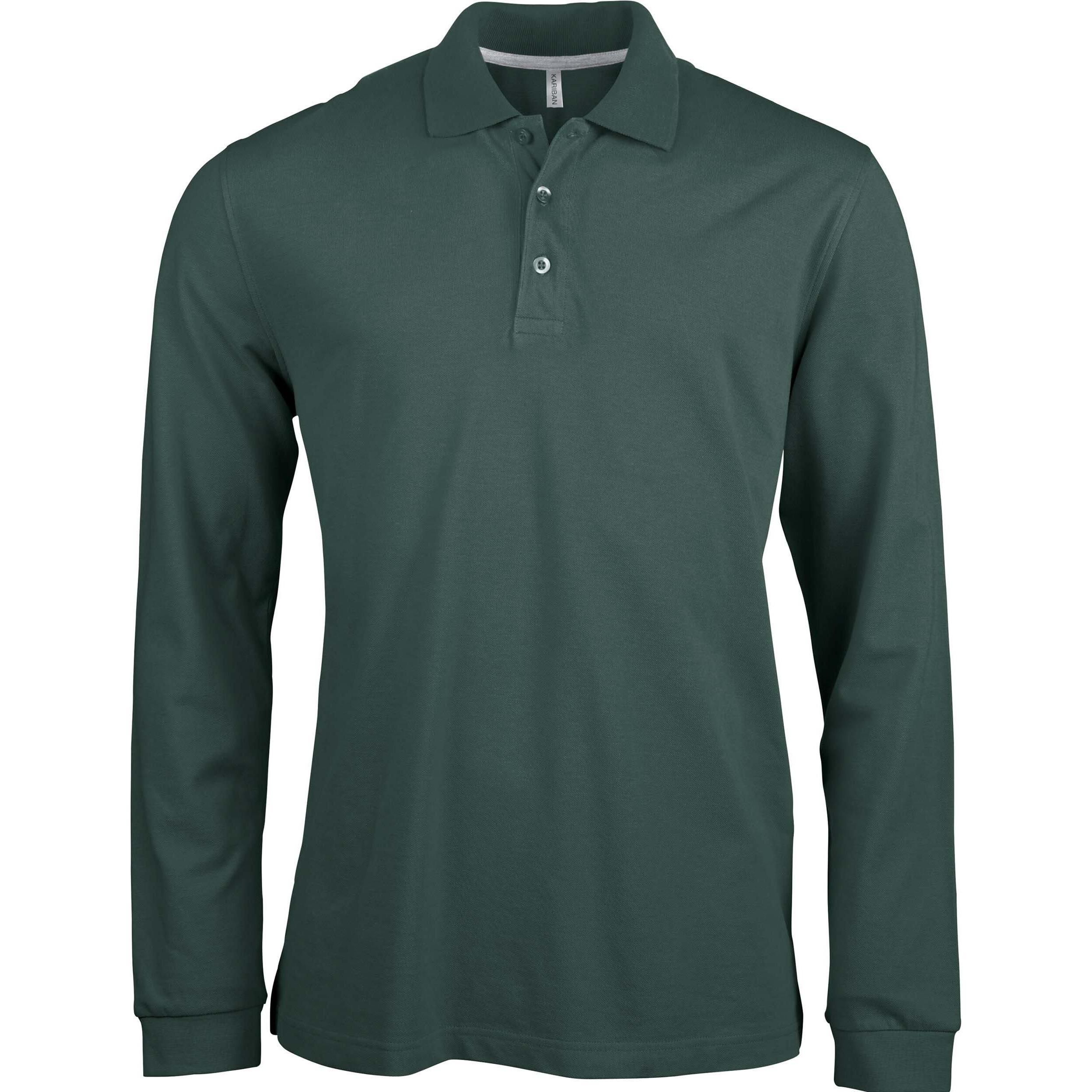 Kariban, Herren, Shirt, langärmeliges poloshirt, Grün, (XL)