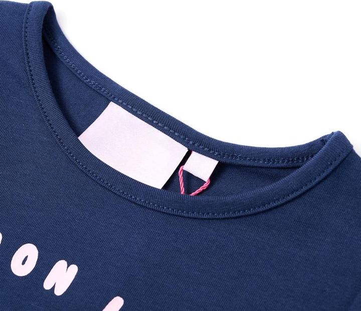 Immagine prodotto vidaXL T-shirt per bambini blu navy 116,Materiale: 95 % cotone. 5 (116)