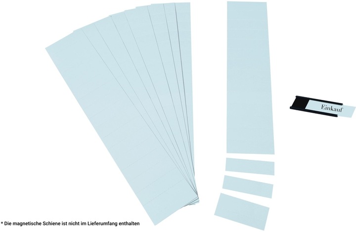 Produktbild Ultradex Einsteckkarten für 34mm Einsteckschiene 40x32mm hellblau VE=90 Stück