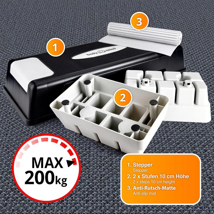Image du produit Body & Mind Aerobic Steppbrett mit Anti-Rutsch-Matte