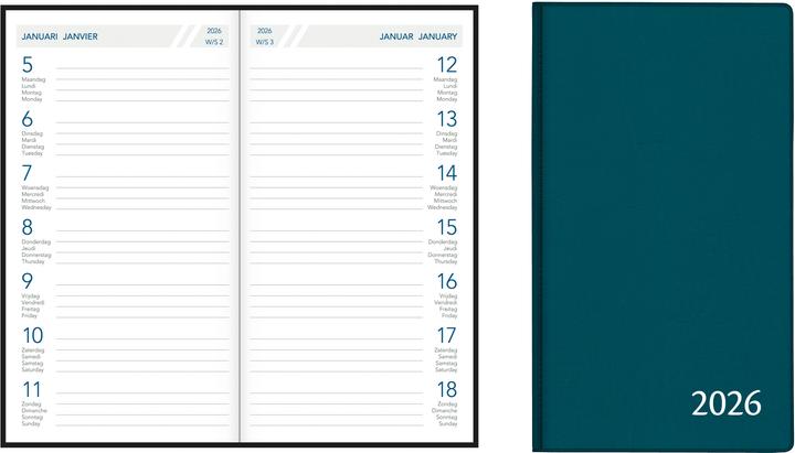 Actual product image Aurora Timeplan (A6, German, Spanish, French, Dutch, Italian, English)
