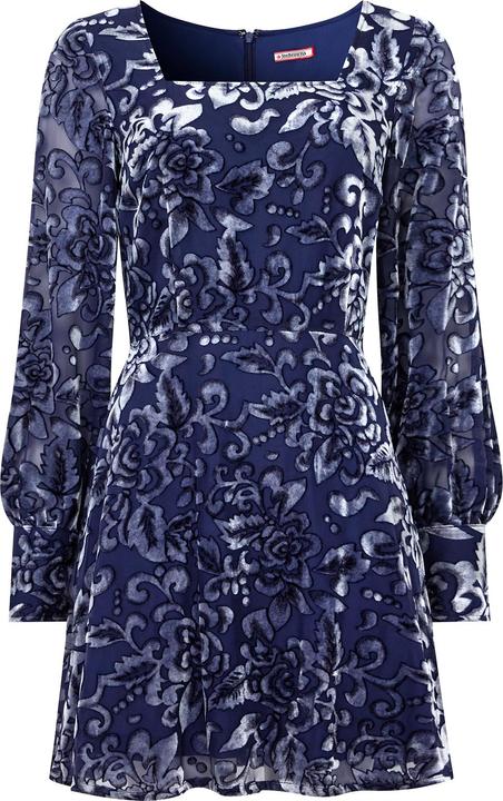 Joe Browns Floral Devoré Voluminous Sleeve Mini Dress
