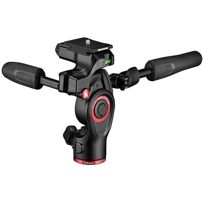Manfrotto Befree 3Way Live Head (3-Wege-Neiger), Stativkopf, Schwarz