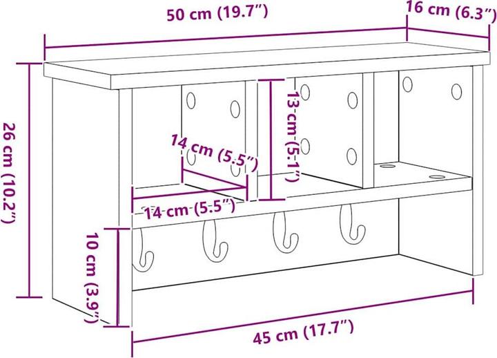 Actual product image vidaXL Coat rack