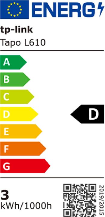 Energie-Label TP-Link Tapo L610 (4-pack) (GU10, 2.90 W, 350 lm, 4 x, D)
