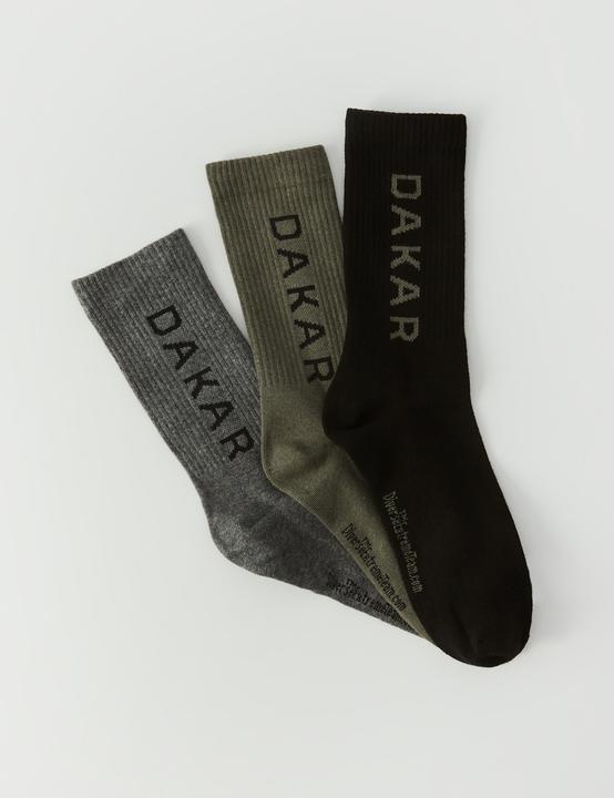 Immagine prodotto Dakar Calzini Dkr 24 Athlan 3pack Kaki-Nero (43 - 46)