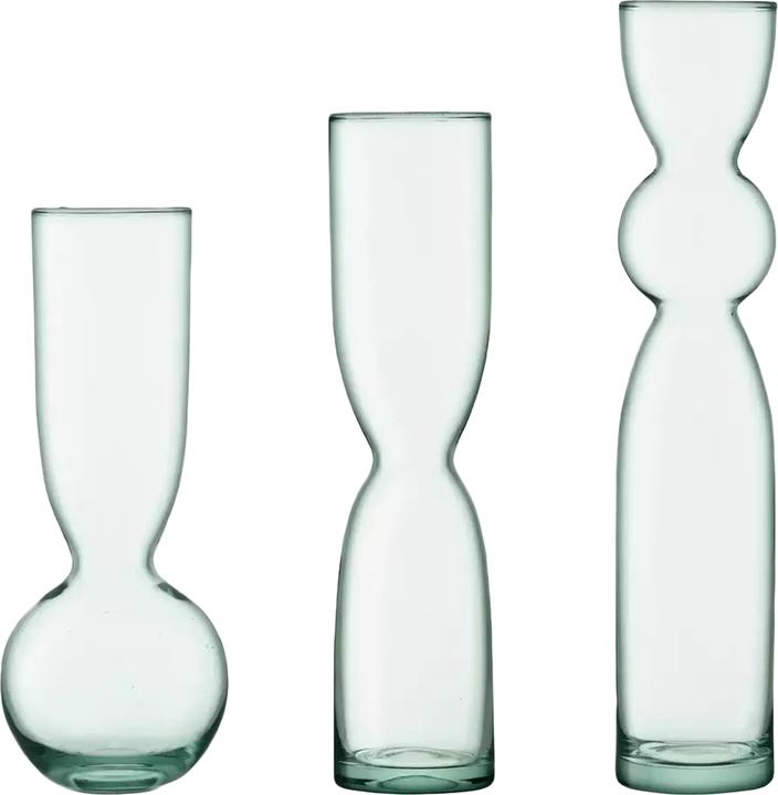 Image du produit LSA Canopy Trio Vase Set H25cm/H30cm/H35cm recy. Optik (3 x)