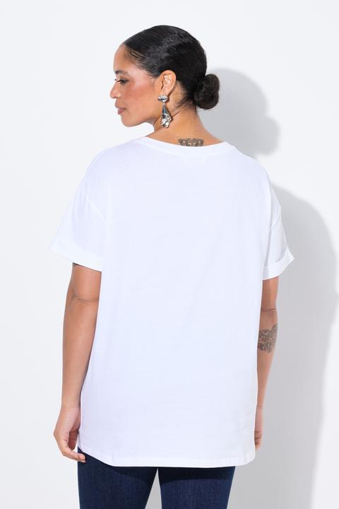 Produktbild Miamoda T-Shirt, Boxy Fit, Brusttaschen-Druck mit Glitzer (46)