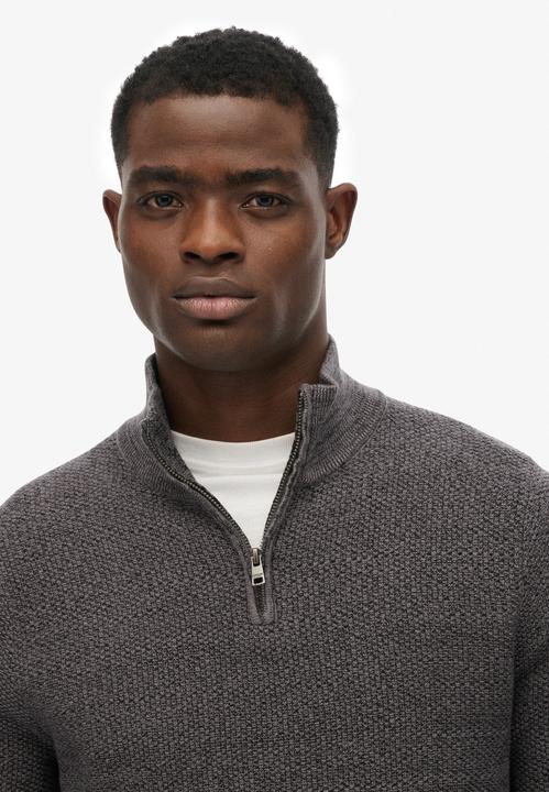 Produktbild Superdry Texturierter Baumwollpulli mit Stehkragen (S)