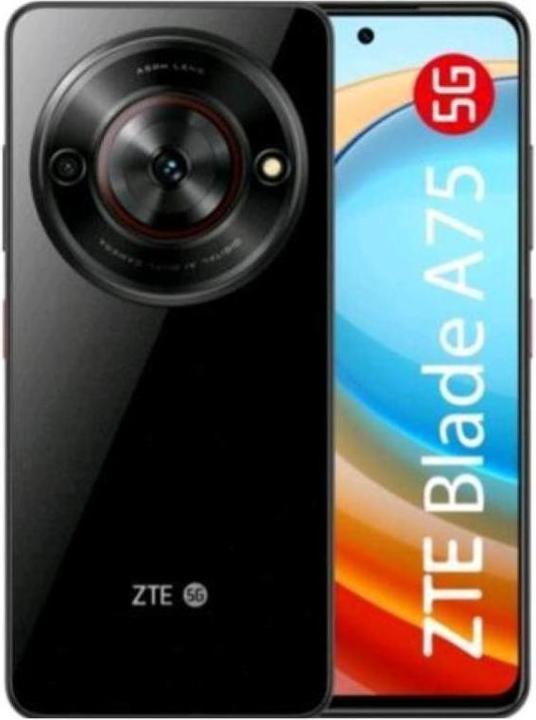 ZTE Blade A75 5G 4-128Gb 6.6" 120Hz (128 GB, Black, Diamond Black, 6.60", Dual SIM, 5G)