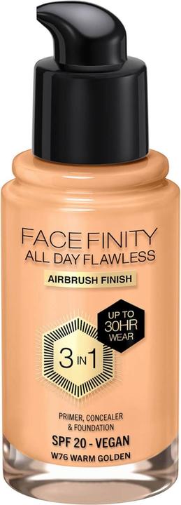 Immagine prodotto Max Factor Facefinity Fondotinta All Day Flawless 3-in-1 30H W76 Warm Golden 30ml (W76 Caldo dorato)