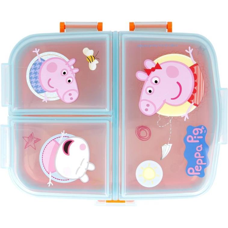 Thumbnail - Stor Peppa Pig "FREUNDLICHKEIT ZÄHLT" - Sandwich Box XL, Lunchbox, Mehrfarbig