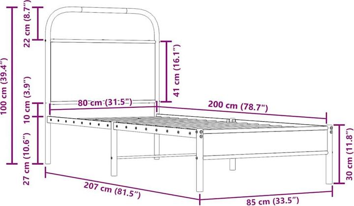 Image du produit vidaXL Bettgestell (120 x 200 cm)