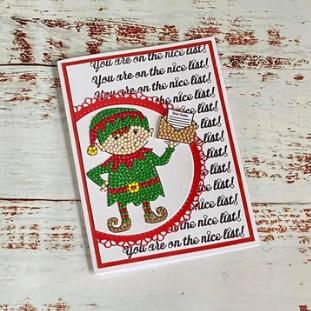 Image du produit Craft Buddy Crystal Art A6 Stamp "Santa's Little Helper" (le petit assistant du Père Noël)