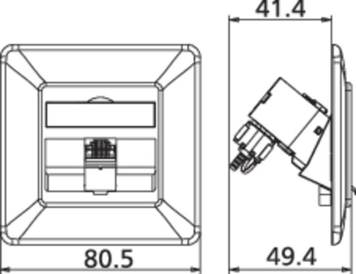 Produktbild Metz Connect BTR Outlets Flush with 270 ° Modules