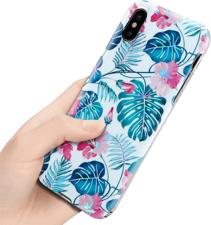 Actual product image Cadorabo IMD TPU Colorful Flowers & Leaves Cover (Apple iPhone XS Max)
