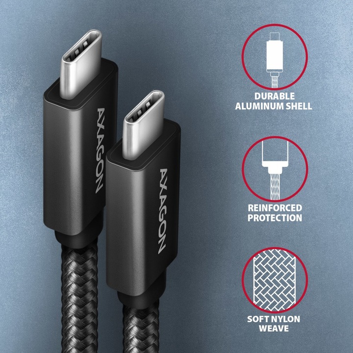 Actual product image Axagon USB C – USB C (2 m, USB 3.2 Gen 2x2)