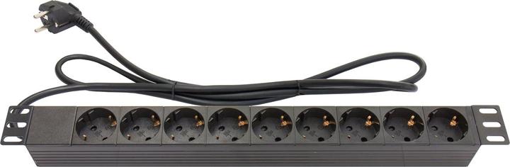Actual product image Good Connections Power strip 48.30cm (19"), 1U, Schuko plug to 9x Schuko socket (9 x, CEE 7/3, 1.80 m)