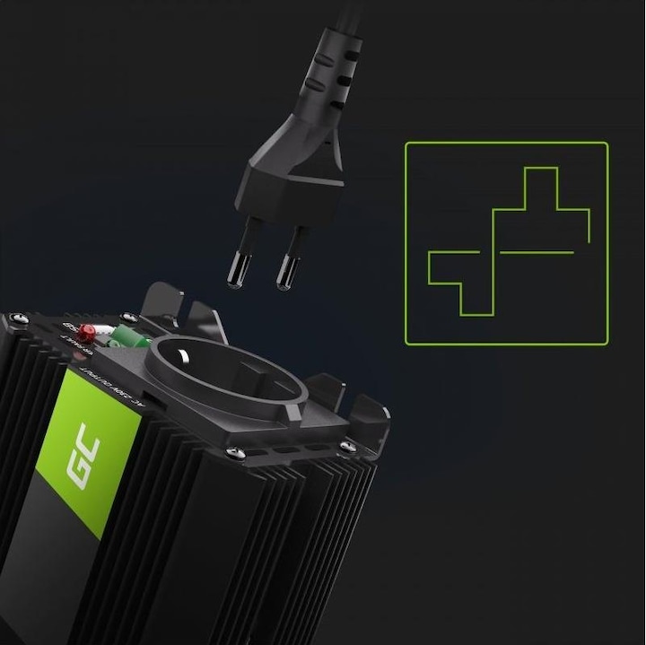 Image du produit GreenCell Car Voltage Inverter - 12V to 230V - 500W