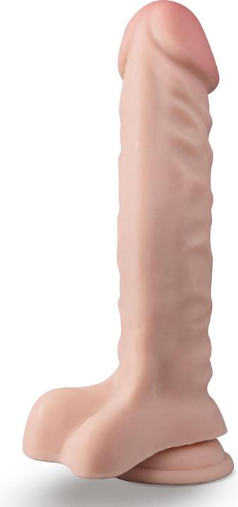 Actual product image Blush Dr Skin Plus - 9 Inch Realistic Posable Dildo with Balls - Suction Cup Base for Hands Free Play and