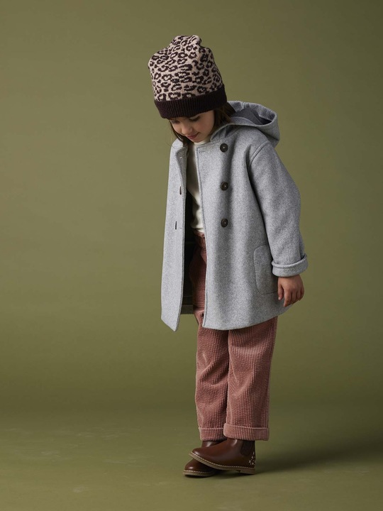 Immagine prodotto Vertbaudet Cappotto da bambina con cappuccio, look in lana (146)