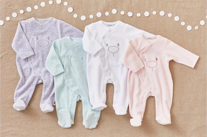 Actual product image Noukies Romper suit velour with Nouky pictogram light grey size 68 (68)