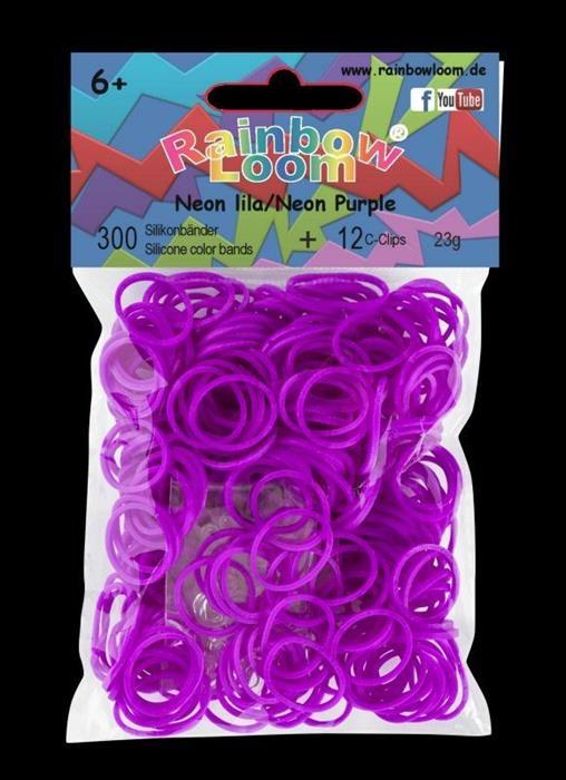 Actual product image Rainbow Loom Silicone straps neon purple (12 pcs.)