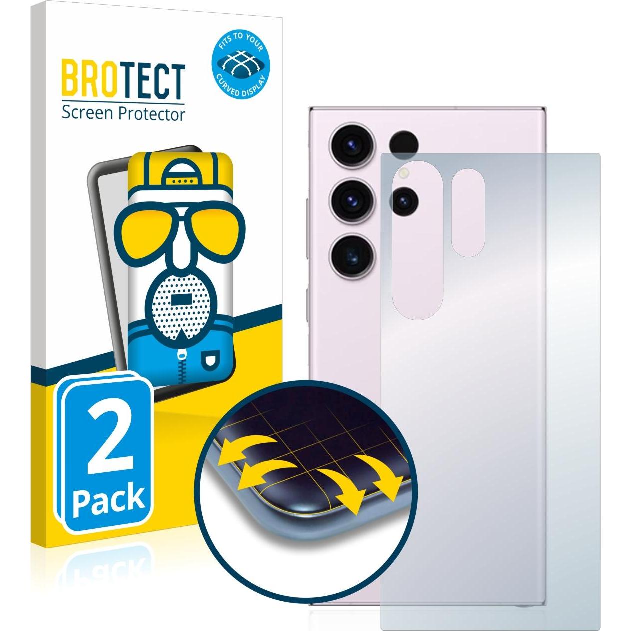 Thumbnail - BROTECT Full-Cover Displayschutz Matt (2 Stück, Samsung Galaxy S23 Ultra), Smartphone Schutzfolie, Grau