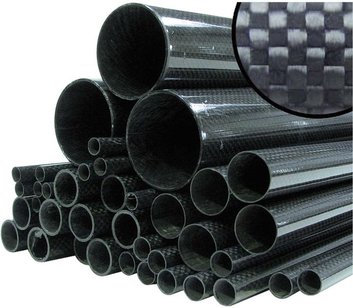 Produktbild R&G CFK-Rundrohr, gewickelt, 3k-LW (Ø 14 / 12) x 1000 mm